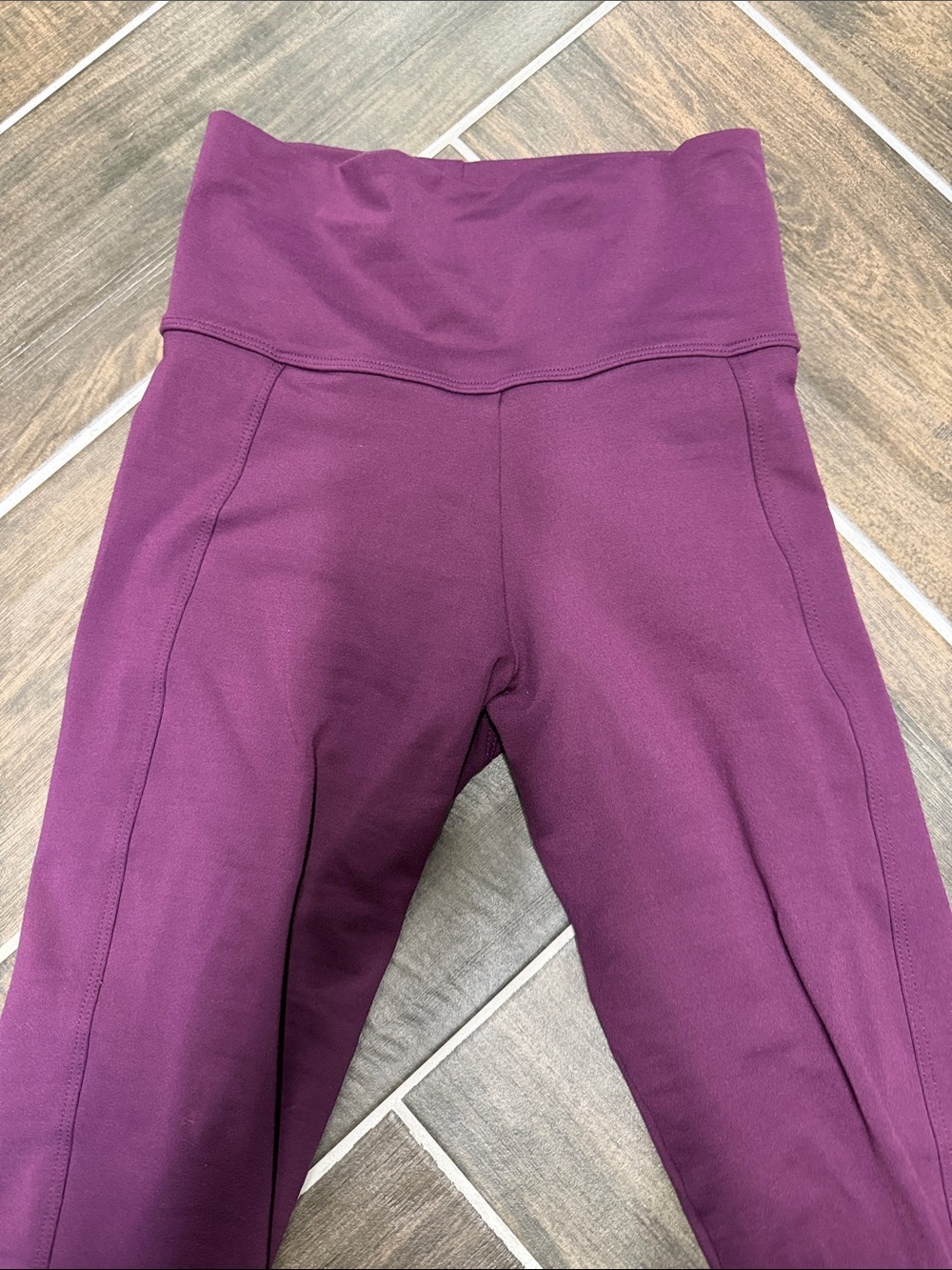 Bombshell Sportswear Deep Plum High-Waist Leggings - Picture 5 of 8